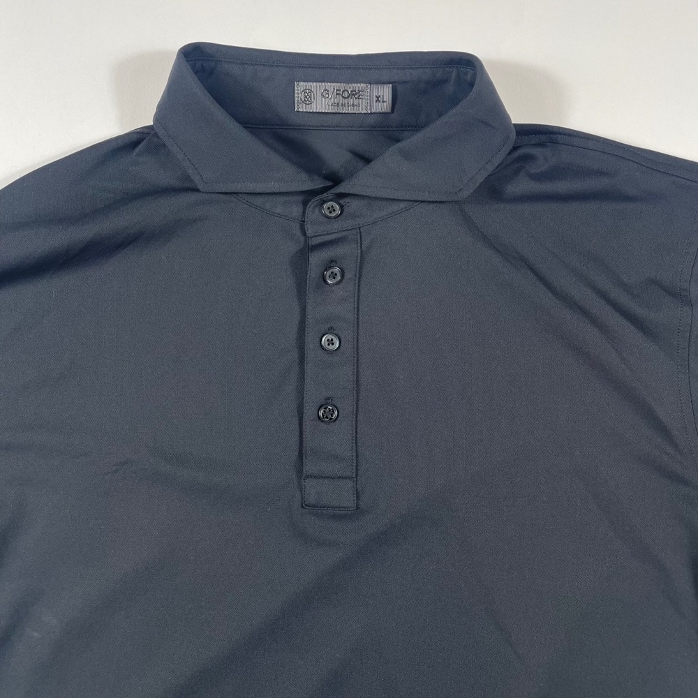 G/FORE Polo Shirt Mens XL Performance Short Sleeve Navy Blue Casual Golf Wear